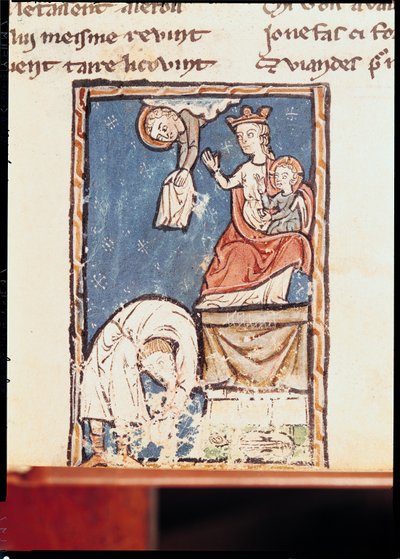 Ms 3516 f.127 Jonglören från Notre Dame av French School