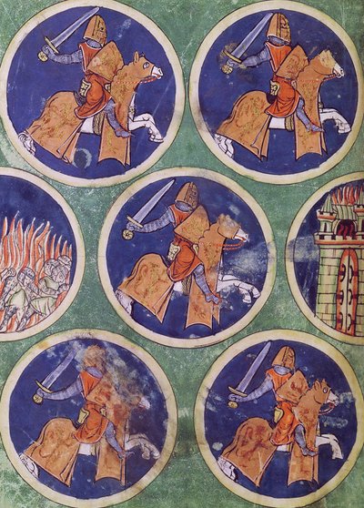 Ms 3516 fol.217v Five Knights av French School