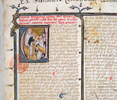 Ms 3519 fo.1 Karmelitprofessor som undervisar sina elever av French School