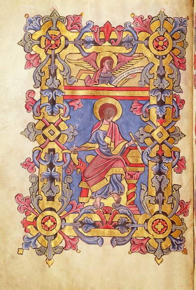 Ms 479 St. Matthew, från Evangelierna i klostret Cysoing av French School