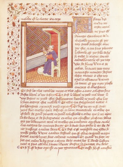 Ms 614 Page från The Moral Sayings of the Philosophers av French School