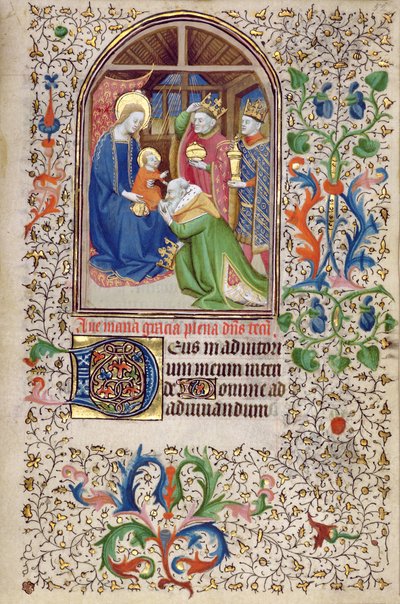 Ms 66 f.52r Adoration of the Magi, Amiens av French School