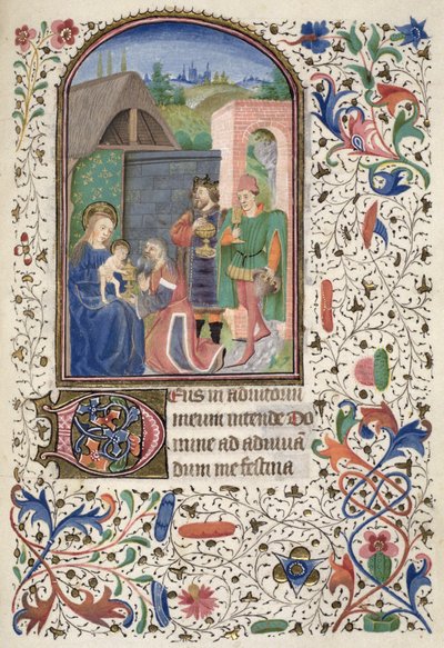 Ms Euing 4 f.49r The Wise Men, från Glasgow Hours av French School