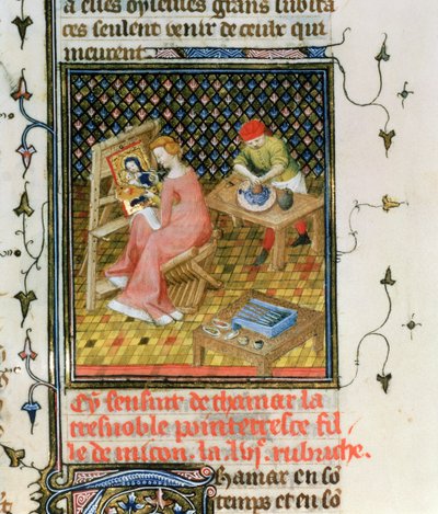 Fr 12420 fol.86r The Story of Thamyris, från `De Claris Mulieribus, från Giovanni Boccaccios verk av French School