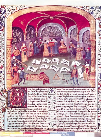 Ms Fr 22532 fol.336 Konsert från Des Proprietez des Choses av Barthelemy lAnglais av French School