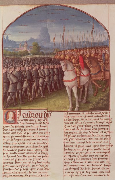 Fr 91 Fol. 85 sida från The Story of Merlin av Robert de Boron, c.1482-89 av French School