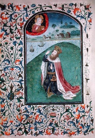 Ms Gen 288 f.131v Vision, c.1460 (vellum) av French School