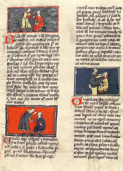 Ms H 89 fol.16v Dental Surgery, från en upplaga av "Book of Surgery" av Rogier de Salerne av French School
