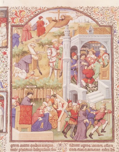 Ms Lat 17294 Fol.515v Scener ur Sankt Jakob den Stores liv (d.44) från Breviary of the Duke of Bedford, c.1424-35 av French School