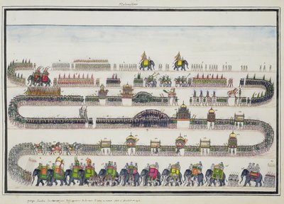 Muharram Ceremony, Faizabad, 1772 från The Gentil Album, publicerad 1774 av French School