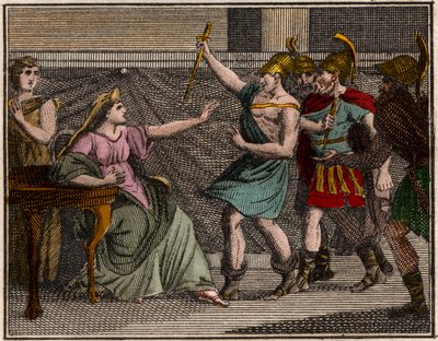 Mordet på Olympias (Mor till Alexander Great). av French School