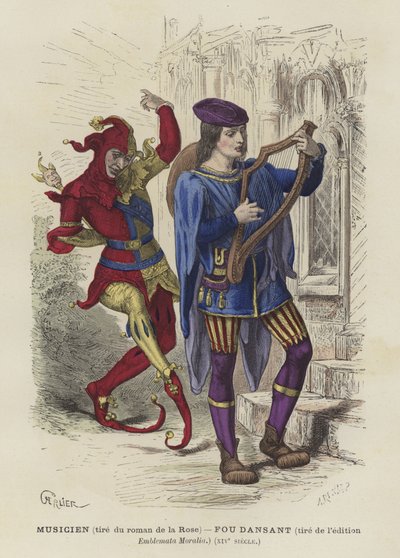 Musiker och dansdåre, 1300-talet av French School