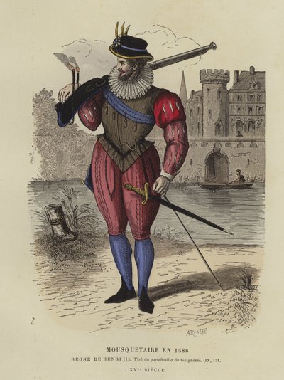Musketör under Henrik III av Frankrikes regeringstid, 1586 av French School