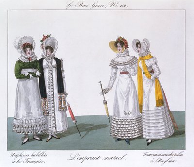 Mutual Borrowing, tallrik från serien Le Bon Genre, c.1810 av French School
