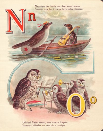 N O: Näktergal, navigation, uggla, orkester av French School