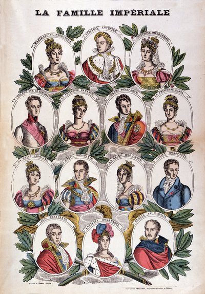 Napoleon Bonaparte och hans familj av French School