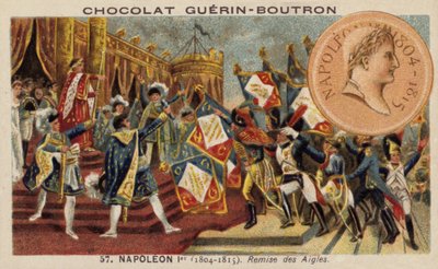 Napoleon och fördelningen av örnstandarderna av French School