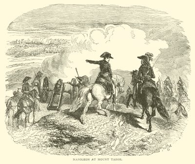 Napoleon vid berget Tabor (gravyr) av French School