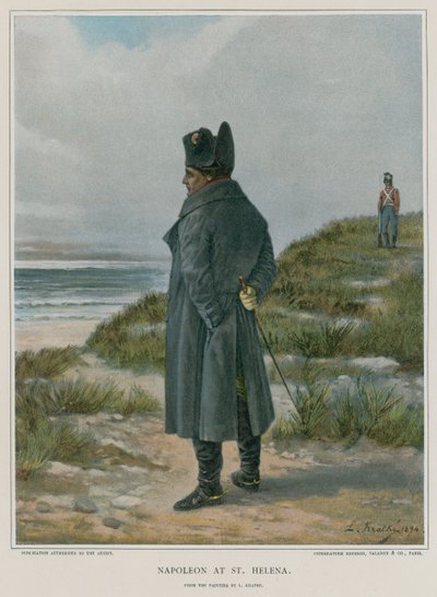 Napoleon i St Helena av French School