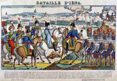 Napoleon vid slaget vid Jena (1806-10-13) - bild av Epinal av French School