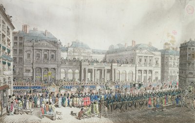 Napoleons kröningståg passerar statsrådet, 2 december 1804 av French School