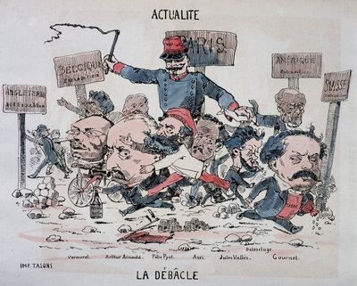 Nyheter: La déblacle: Vermorel, Arnould, Pyat, Assi, Vallès, Delescluze och Gournet i slutet av kommunen av French School