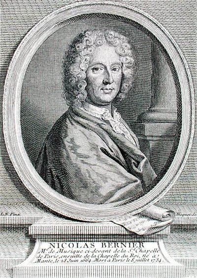 Nicolas Bernier (1665-1734) graverad av Etienne Fiquet (1719-94) (gravyr) av French School