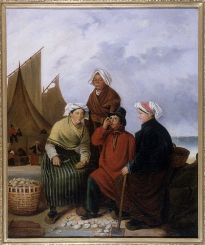 Normandie, ostronprovning - Olja av Francoeur av French School