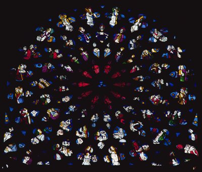 Norra rosenfönster, tidigt 1500-tal av French School