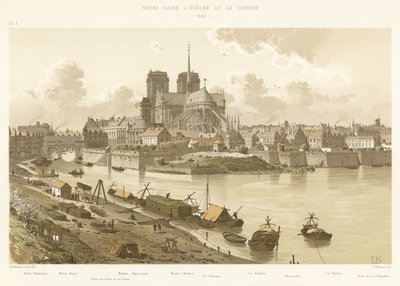 Notre-Dame lEveche och klostret, 1595 av French School