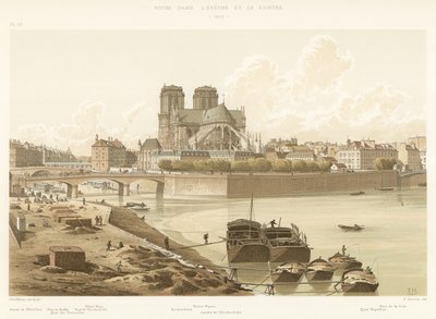 Notre-Dame lEveche och klostret, 1830 av French School