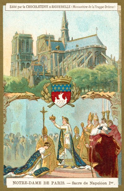 Notre Dame de Paris, och kröningen av Napoleon I till Frankrikes kejsare av French School