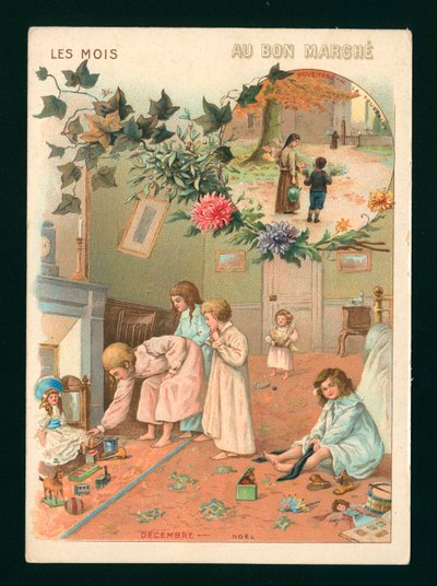 November och december (chromolitho) av French School
