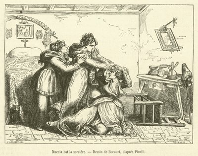 Häxan slår häxan (gravyr) av French School