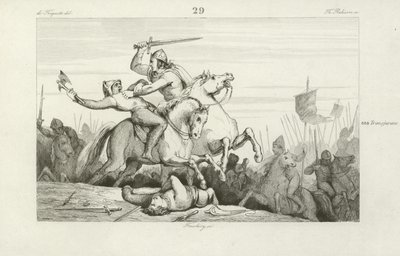 Odo, kung av västra Frankrike, slåss mot vikingarna av French School
