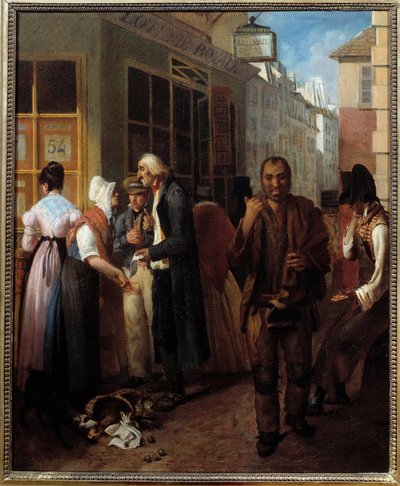 Kontoret för det kungliga lotteriet under 1800-talets restaurering Anonyma målning. Sol. 0,61x0,51 m Paris, musee Carnavalet av French School