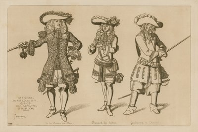 Officerare av kung Ludvig XIV av French School