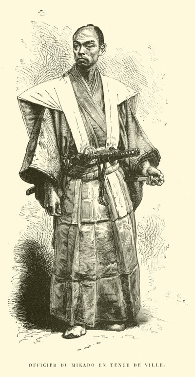 Stadsdräkt Mikado Officer (gravyr) av French School