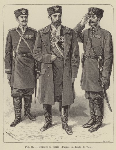 Poliser (gravyr) av French School