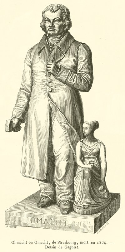 Ohmacht eller Omacht, från Strasbourg, dog 1834 (gravyr) av French School
