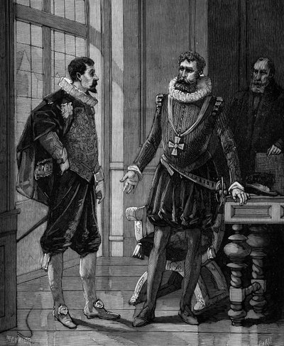 Olivier De Serres (1539 - 1619) fransk agronom med Henrik IV, kung av Frankrike (1553-1610). av French School