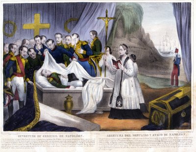 Öppnande av Napoleons kista på ön S:t Helena, 16 oktober av French School