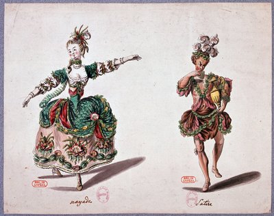 Operakostymer: najade och satyr av French School