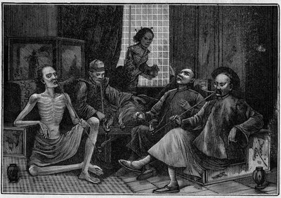 Opiumrökare på 1800-talet. av French School