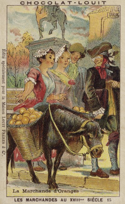 Orange säljare, 1700-tal av French School