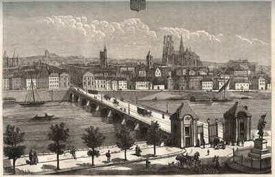 Orleans - Centre-Val de Loire - gravyr i "La France illustree: geografi, historia, statistisk administration" av V.A. Malt-brunt. 1884 av French School