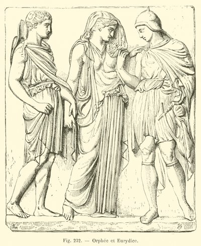 Orphee et Eurydice (gravyr) av French School