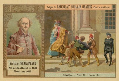 Othello, Chocolat Poulain Orange handelskort av French School