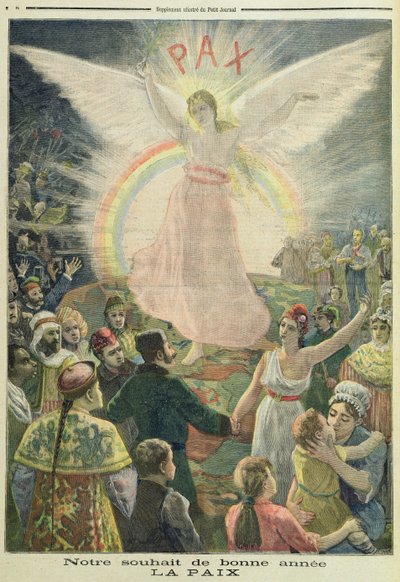 Vårt hopp för det nya året: Fred, från "Le Petit Journal", 1 januari 1894 av French School