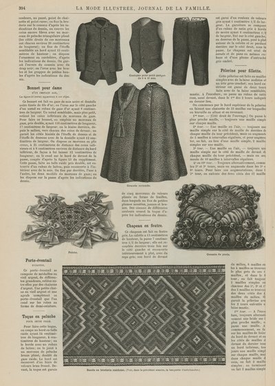 Sida från La Mode Illustree av French School